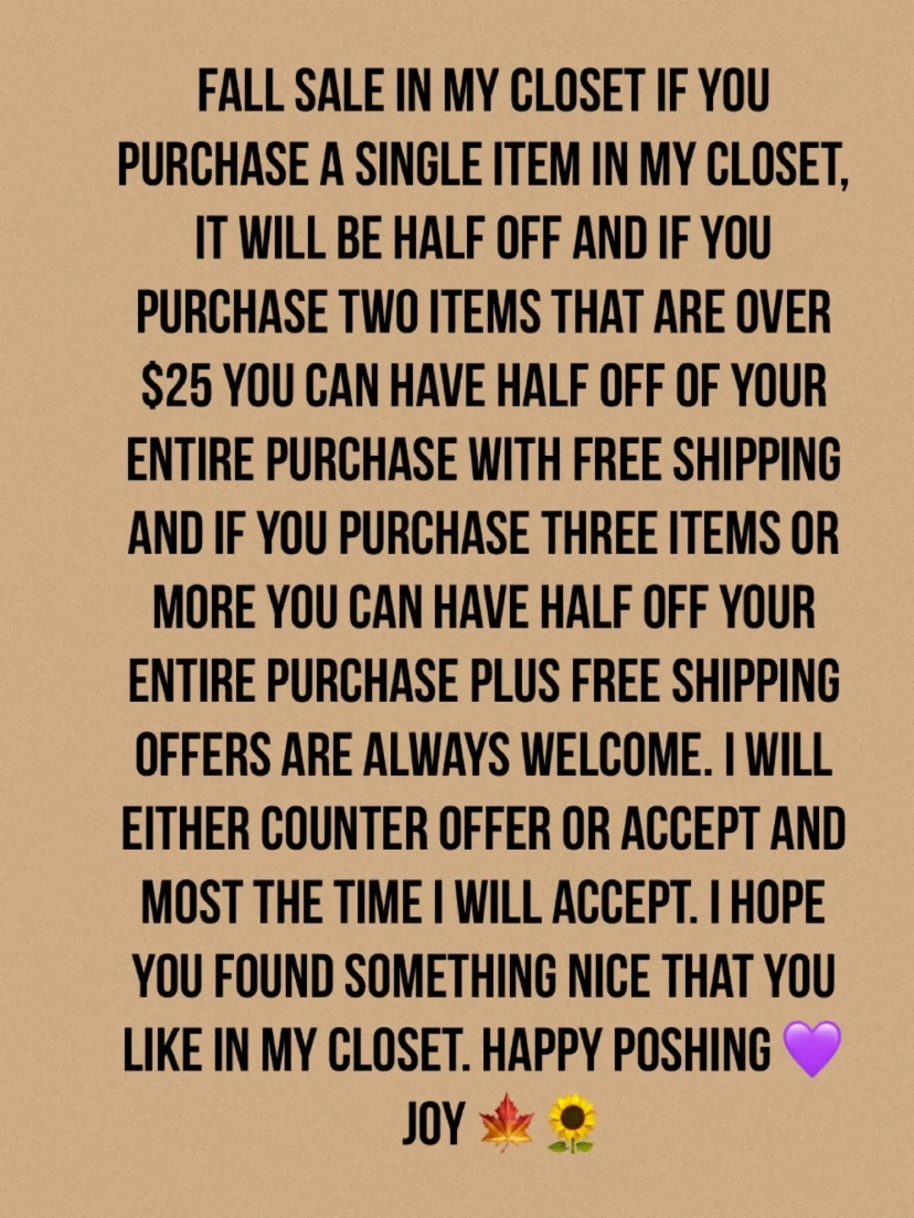FALL SALE IN MY CLOSET